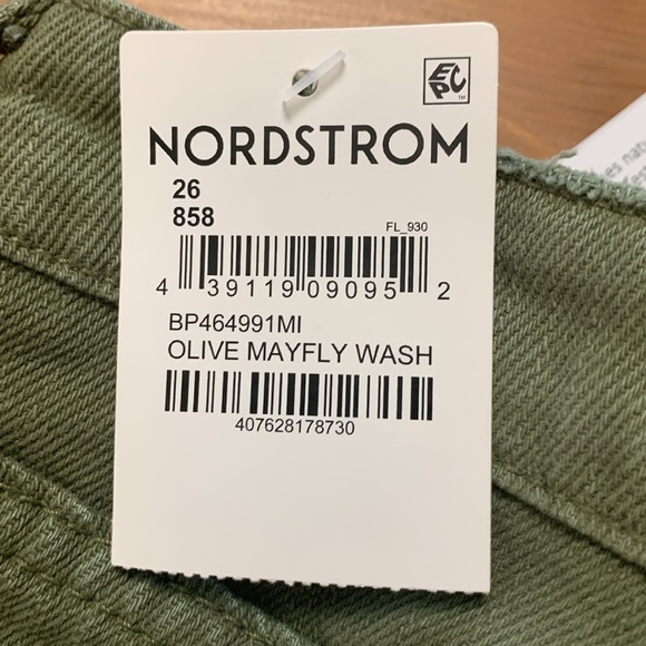 BR NWT Olive Green Mayfly Wash High rise Midweight Denim Shorts - Picture 5 of 9